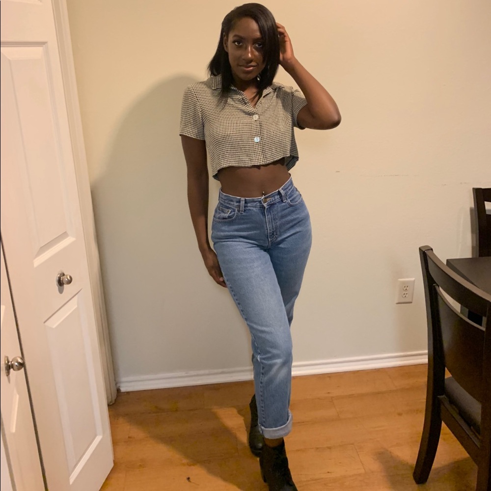Picnic print crop top